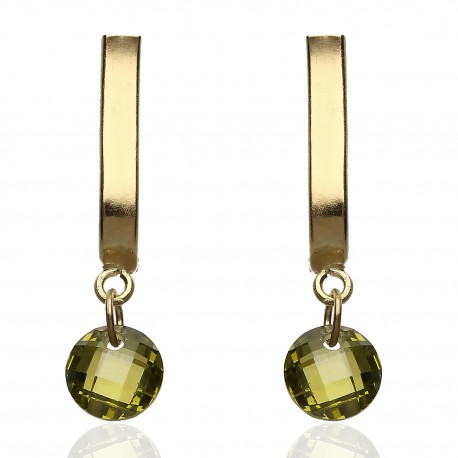 Pendientes ¨Paola¨ Oro 18K peridoto