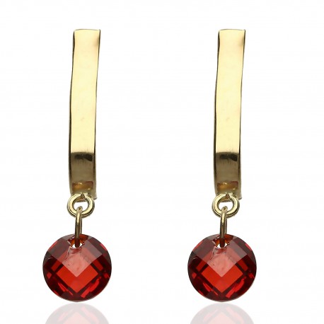 Pendientes ¨Paola¨ Oro 18K granate