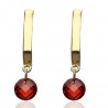 Pendientes ¨Paola¨ Oro 18K granate