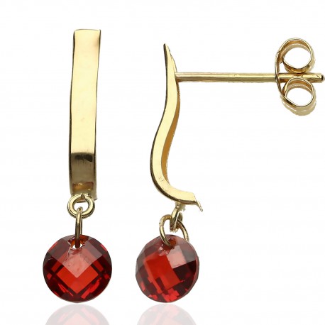 Pendientes ¨Paola¨ Oro 18K granate