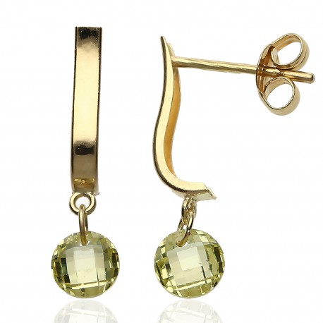 Pendientes ¨Paola¨ Oro 18K citrino
