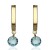 Pendientes ¨Paola¨ Oro 18K topacio azul