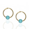 Aros Turquesa Oro 18K 12mm