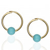 Aros Turquesa Oro 18K 14mm