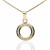 Colgante¨Mini Disc¨Oro 18K circonitas