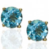 Pendientes oro 18K topacio natural