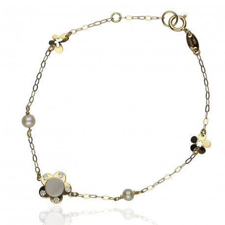 Pulsera ¨Flor¨ Oro 18K