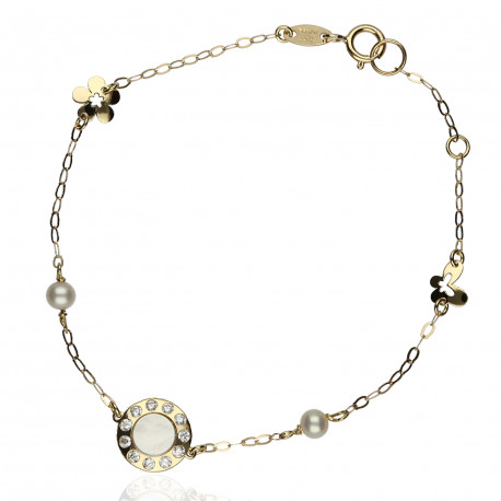 Pulsera ¨Bianca¨ Oro 18K