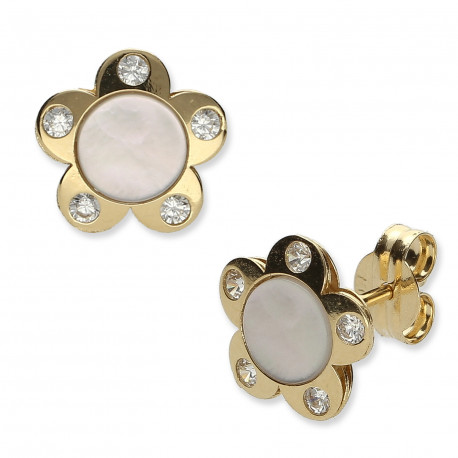 Pendientes ¨Flor¨Oro 18K