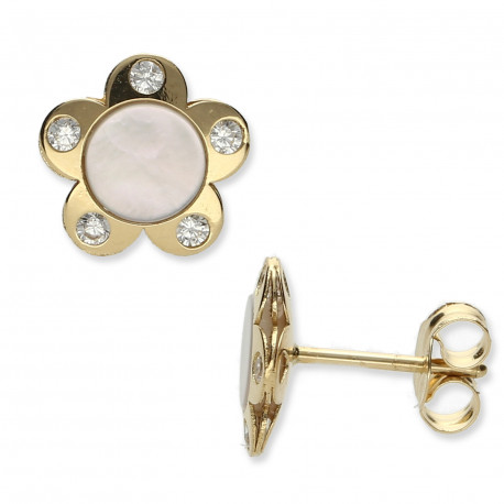 Pendientes ¨Flor¨Oro 18K