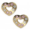 Pendientes ¨Pink Heart¨Oro 18K