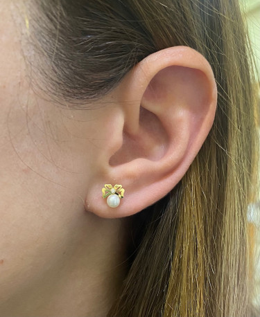 Pendientes ¨Lazy¨Oro 18K