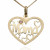 Colgante corazón MAMÁ oro 18K