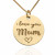 Colgante I LOVE YOU MUM Oro 18K