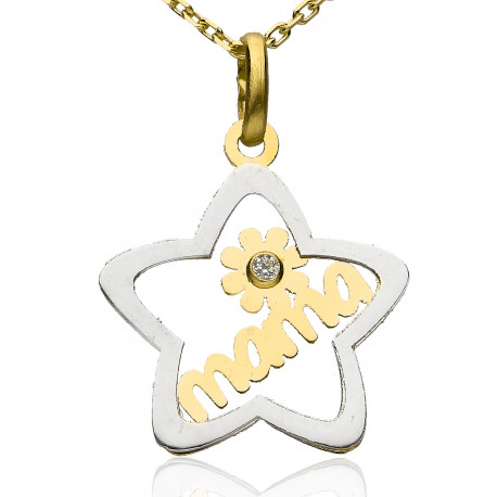 Colgante Mamá ¨Star¨Oro 18K