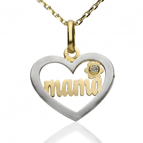 Colgante Mamá ¨Heart¨Oro 18K