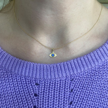 Colgante ojo turco mini Oro 18K 