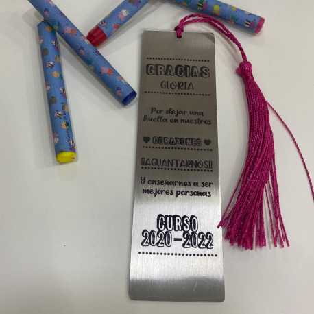 Marcapaginas profes personalizado
