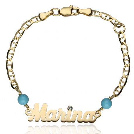 Pulsera nombre bebé Oro 18K