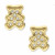 Pendientes de bebé oro 18K osito multipiedra