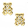 Pendientes de bebé oro 18K osito multipiedra