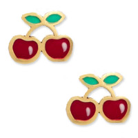Pendientes de bebé oro 18K cerezas