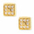 Pendientes de bebé oro 18K cuadrado multicirconitas
