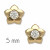Pendientes bebé oro amarillo 18K flor con circonita
