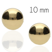 Pendientes Oro 18Ktes bola 10 mm