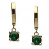 Pendientes oro 18K esmeralda