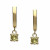 Pendientes oro 18K olivina