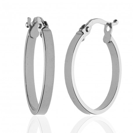 Aros ¨Blow¨Oro Blanco 18K 15mm