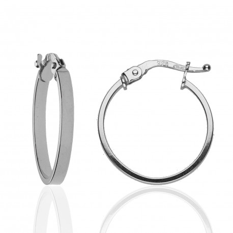 Aros ¨Blow¨Oro Blanco 18K 15mm