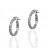 Aros ¨Shine¨Oro Blanco 18K 10mm