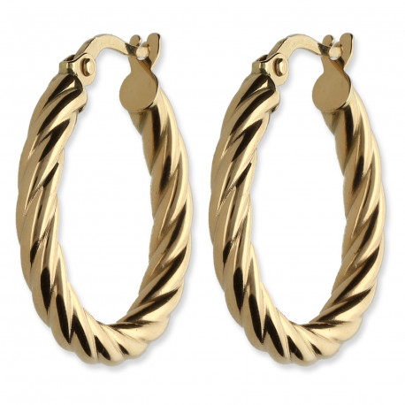 Aros ¨Twist¨Oro 18K 15mm
