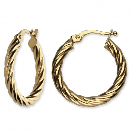 Aros ¨Twist¨Oro 18K 15mm