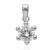 Colgante garra 6mm oro blanco 18ktes