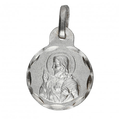 Medalla plata Escapulario Virgen del Carmen 15mm
