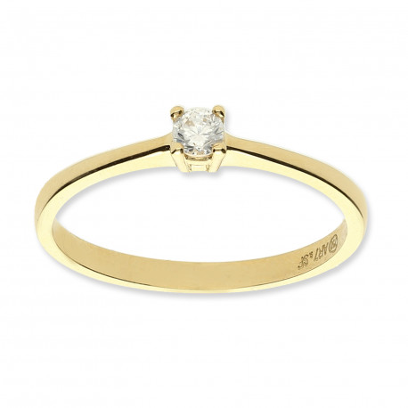 Solitario ¨Noa¨ Oro 18K circonita