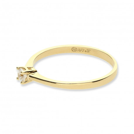 Solitario ¨Noa¨ Oro 18K circonita