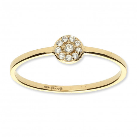 Anillo ¨Sun¨ Oro 18K circonitas