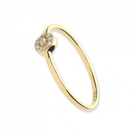 Anillo ¨Sun¨ Oro 18K circonitas