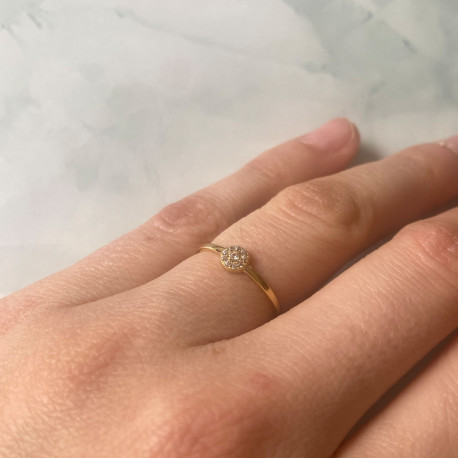 Anillo ¨Sun¨ Oro 18K circonitas