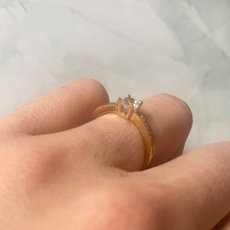 Anillo ¨Stephanie¨ Oro 18K circonitas
