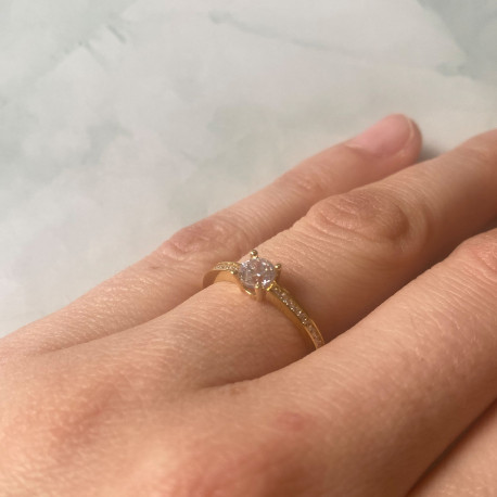 Anillo ¨Stephanie¨ Oro 18K circonitas
