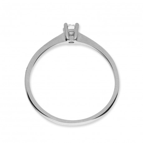 Solitario ¨Noa¨ Oro blanco 18K circonita