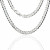 Cadena barbada plata 60cm