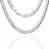 Cadena barbada plata 60cm