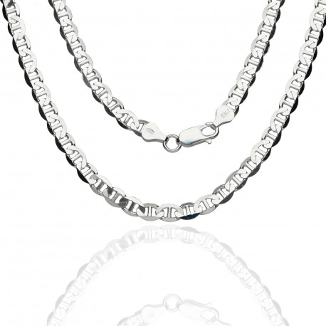 Cadena barco plata 60cm