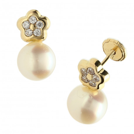 Juego comunión ¨Fleur¨ Oro 18K 